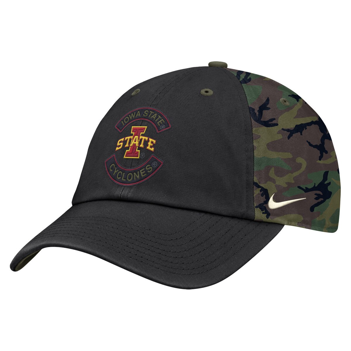 Nike I-State Black & Camo Military Appreciation 2025 Adjustable Hat
